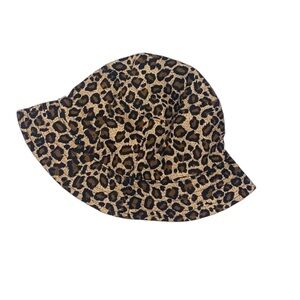 Leopard Print Bucket Hat • Reversible 100% Polyester Trendy Streetwear Accessory